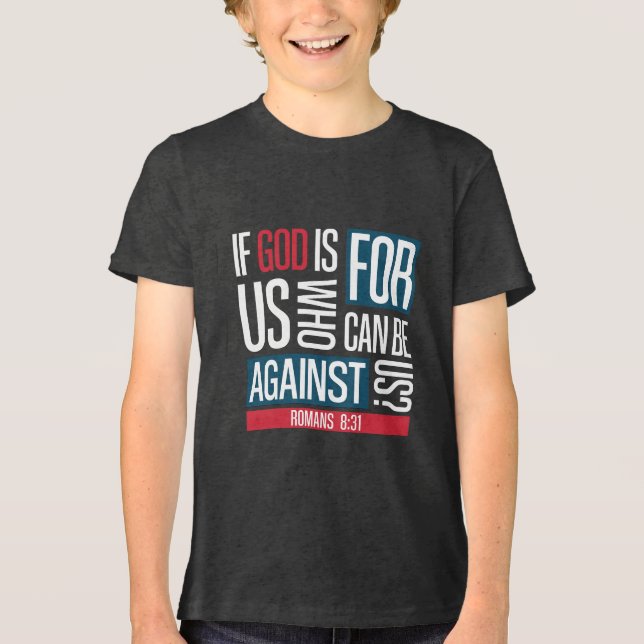 Gott für uns Tri-Blend shirt (Vorderseite)