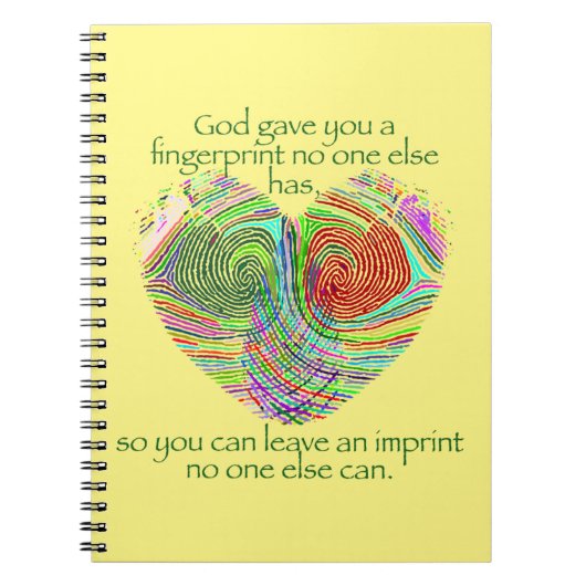 Gott gab dir ein Fingerabdruck-Notebook Notizblock (Vorderseite)