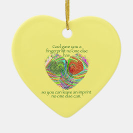 Gott gab dir einen Fingerabdruck Keramik Ornament