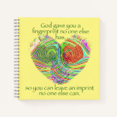 Gott gab dir einen Fingerabdruck Notizblock (Vorderseite)