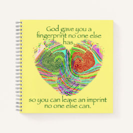 Gott gab dir einen Fingerabdruck Notizblock