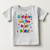 Gott gab mir das beste Dada Kleinkind Sweatshirt Baby T-shirt (Vorderseite)