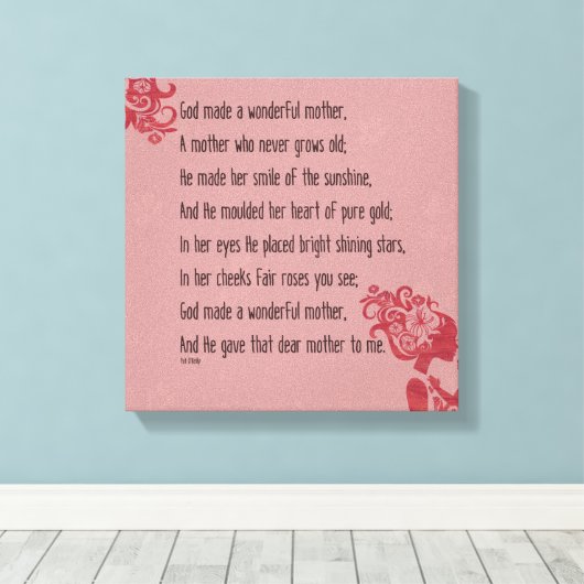 Gott gab mir diese Mutter Leinwanddruck (Insitu (Holzboden))