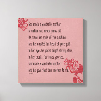 Gott gab mir diese Mutter Leinwanddruck