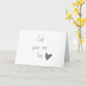 Gott gab mir dir. Grußkarten Karte (Gelbe Blume)