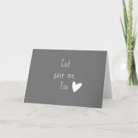 Gott gab mir dir. Grußkarten