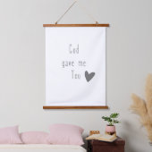 Gott gab mir dir. Wandteppich mit Holzrahmen (Schlafzimmer)