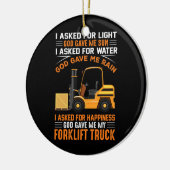 Gott gab mir meinen Gabelstapler Keramik Ornament (Links)