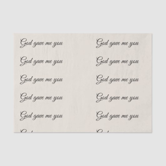 "Gott gab mir Sie" Decoupage' Seidenpapier (Vorderseite)