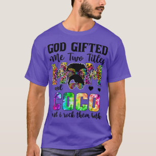 Gott gab mir zwei Titel Mama und Coco Leopard Kraw T-Shirt