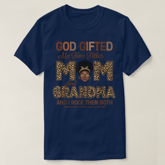 Gott gab mir zwei Titel Mama und Oma Leopard T-Shirt (Design vorne)