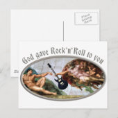 Gott gab Rock and Roll dir Postkarte (Vorne/Hinten)