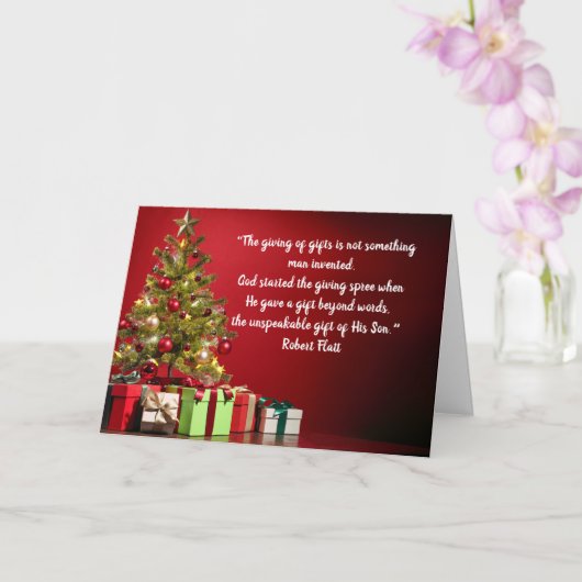 Gott gab seinem Sohn die Beste Weihnachtskarte Karte (Orchidee)