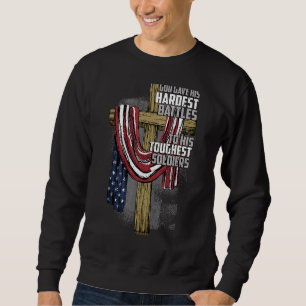Gott gab seinen härtesten Kämpfen seinem strengen Sweatshirt