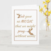 Gott gab uns Musik Inspiration Zitat Karte (Gelbe Blume)