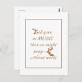 Gott gab uns Musik Inspiration Zitat Postkarte (Vorne/Hinten)