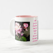 Gott gab uns Rosen Zweifarbige Tasse (Vorderseite Links)
