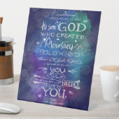 Gott Galaxie zitieren astronomische Geschenk inspi Sockelschild (In Situ)