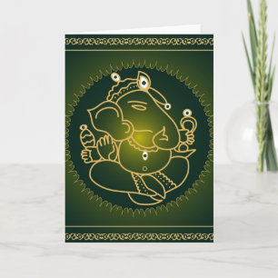Gott Ganesha auf Green Card Karte