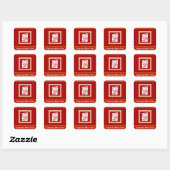 Gott Ganesha Design Quadratischer Aufkleber (Blatt)