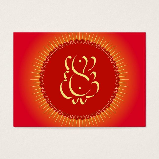 Gott Ganesha mit Sonnenstrahlen (Vorderseite)