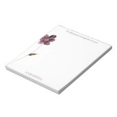 Gott geben mir Kraft Lila Blume Personalisiert Notizblock (Rotiert)