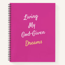 Gott- gegeben Dreams Spiral Notebook Journal