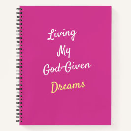 Gott- gegeben Dreams Spiral Notebook Journal Notizblock