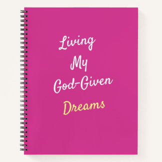 Gott- gegeben Dreams Spiral Notebook Journal Notizblock