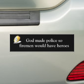 Gott gemachte Polizei also Feuerwehrmänner würden Autoaufkleber (Auf Auto)