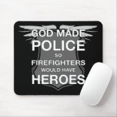 Gott gemachte Polizei also Feuerwehrmänner würden Mousepad (Mit Mouse)