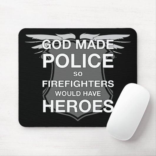 Gott gemachte Polizei also Feuerwehrmänner würden Mousepad (Mit Mouse)