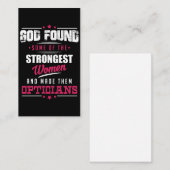 Gott gemachter Optiker-unglaublich witzig Visitenkarte (Vorne/Hinten)