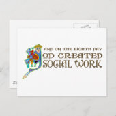 Gott geschaffene soziale Arbeit Postkarte (Vorne/Hinten)