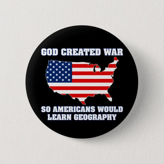 Gott geschaffener Krieg also Amerikaner würden Button (Vorderseite)