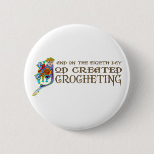 Gott geschaffenes Häkeln Button