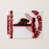 Gott geschaffenes Licht - lustige Bibel, Puzzle (Horizontal)