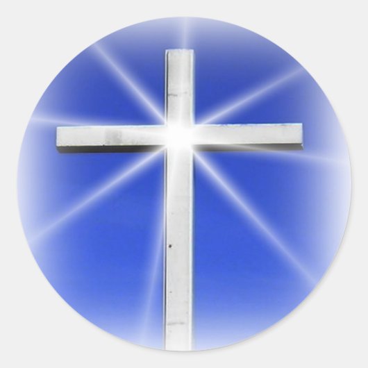 Gott gesegnet runder aufkleber (Vorderseite)