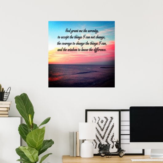 GOTT GEWÄHRLEISTET MIR DEN SERENITÄTSSONNENSCHEIN  POSTER (Heimbüro)