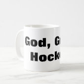 Gott, Gewehre, Hockey Kaffeetasse (Vorderseite Links)