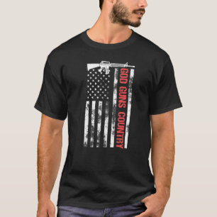 Gott Gewehre Land mit der US-amerikanischen Flagge T-Shirt