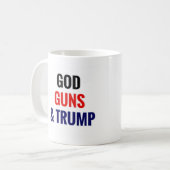 Gott-Gewehre u. Trumpf Kaffeetasse (Vorderseite Links)