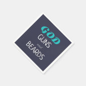 Gott Gewehre und Bärenfreunde Serviette (Ecke)