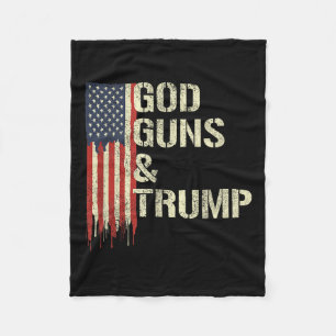 Gott Gewehre und Trump I 2. Änderung Trump-Flagge Fleecedecke