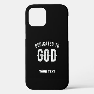 GOTT GEWIDMET - EINstellbar COOL WHITE TEXT iPhone 12 Pro Hülle