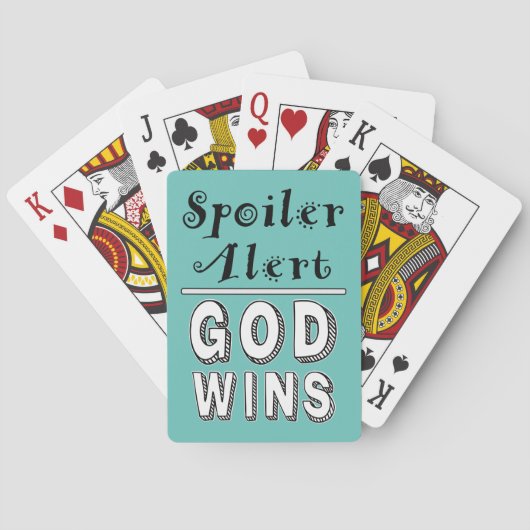 Gott gewinnt beim Kartenspielen Spielkarten (Rückseite)
