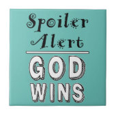Gott gewinnt Keramik Tile Fliese (Vorderseite)