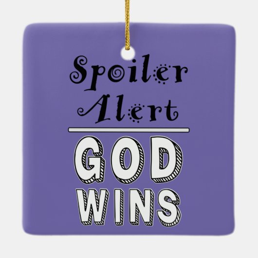 Gott gewinnt keramikornament (Rückseite)