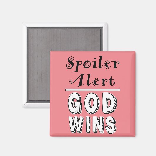 Gott gewinnt Magnet (Vorderseite/Rückseite)