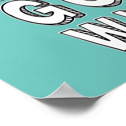 Gott gewinnt Poster (Ecke)